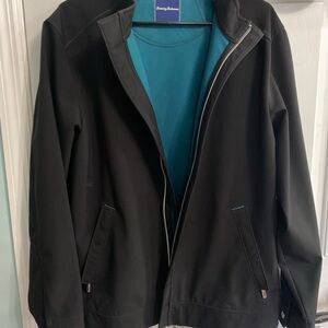 Tommy Bahama Black and Teal Lightweight Jacket